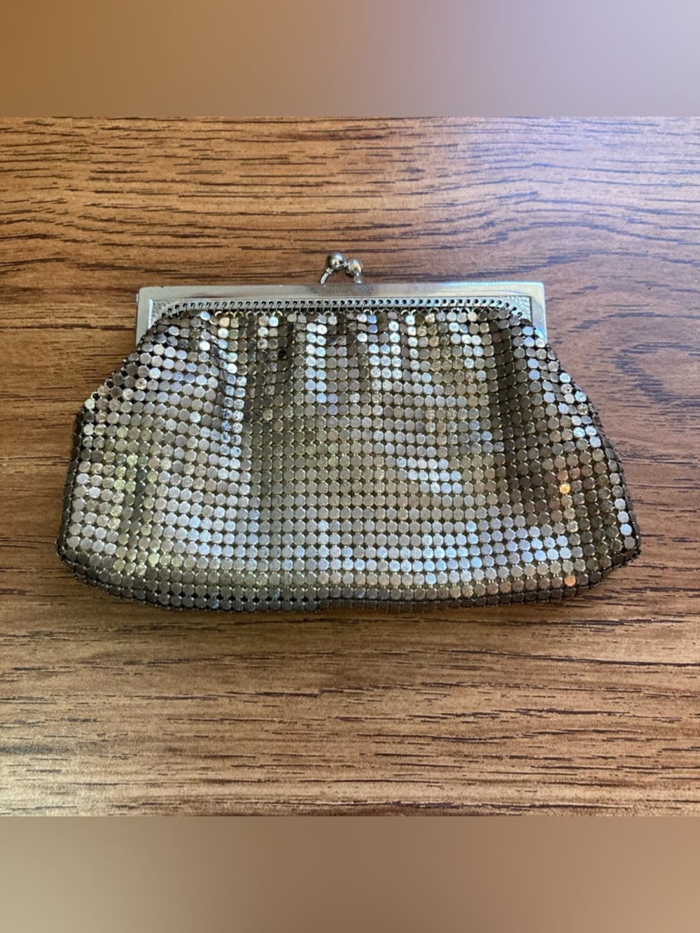 Vintage Whiting & Davis Metal Co. Silver “Mesh” Small Coin Purse